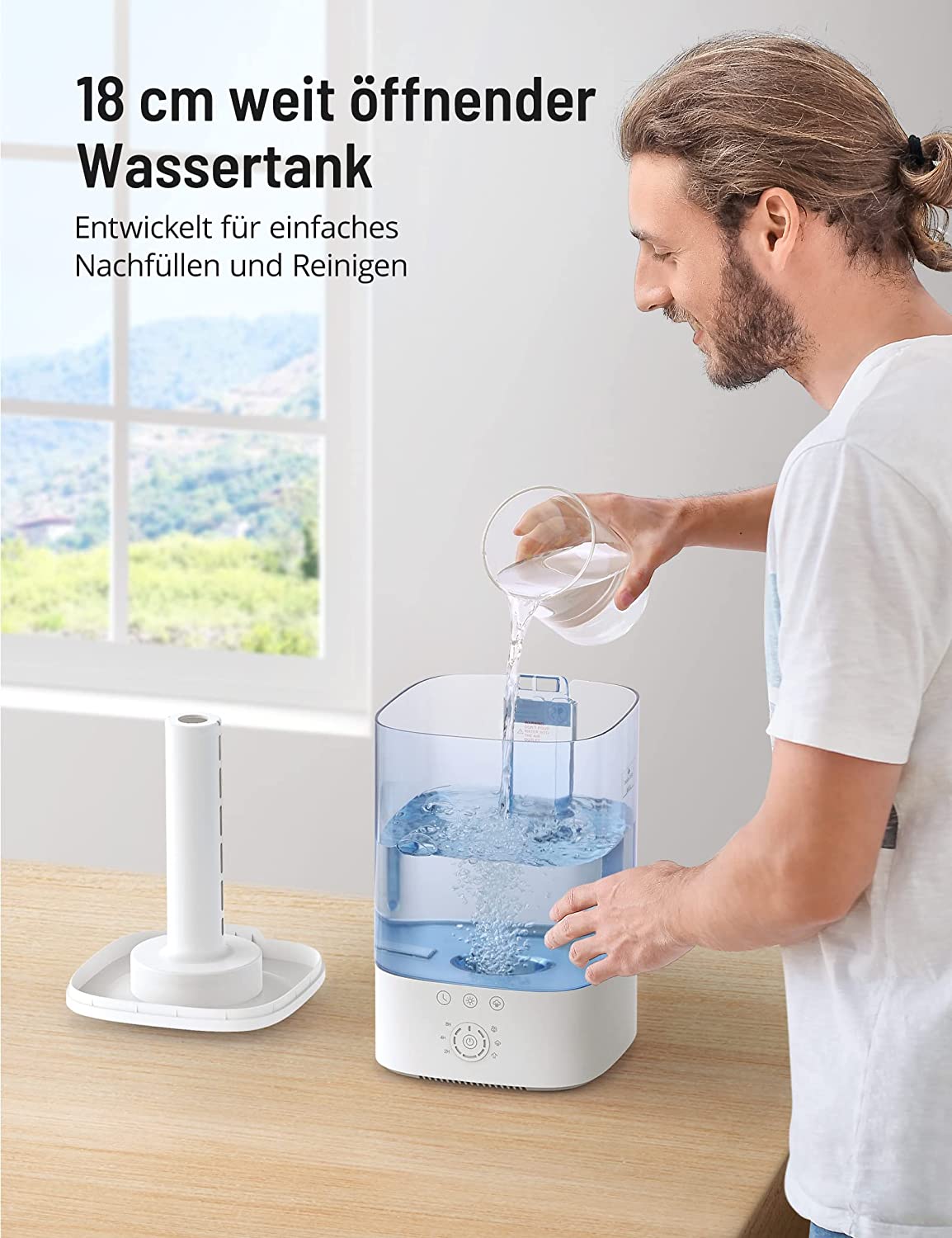 PARIS RHÔNE AH028 Luftbefeuchter Schlafzimmer 3.5L Top-Fill Humidifier Aroma Diffuser, 30H BPA-Frei Leise Raumbefeuchter 2024