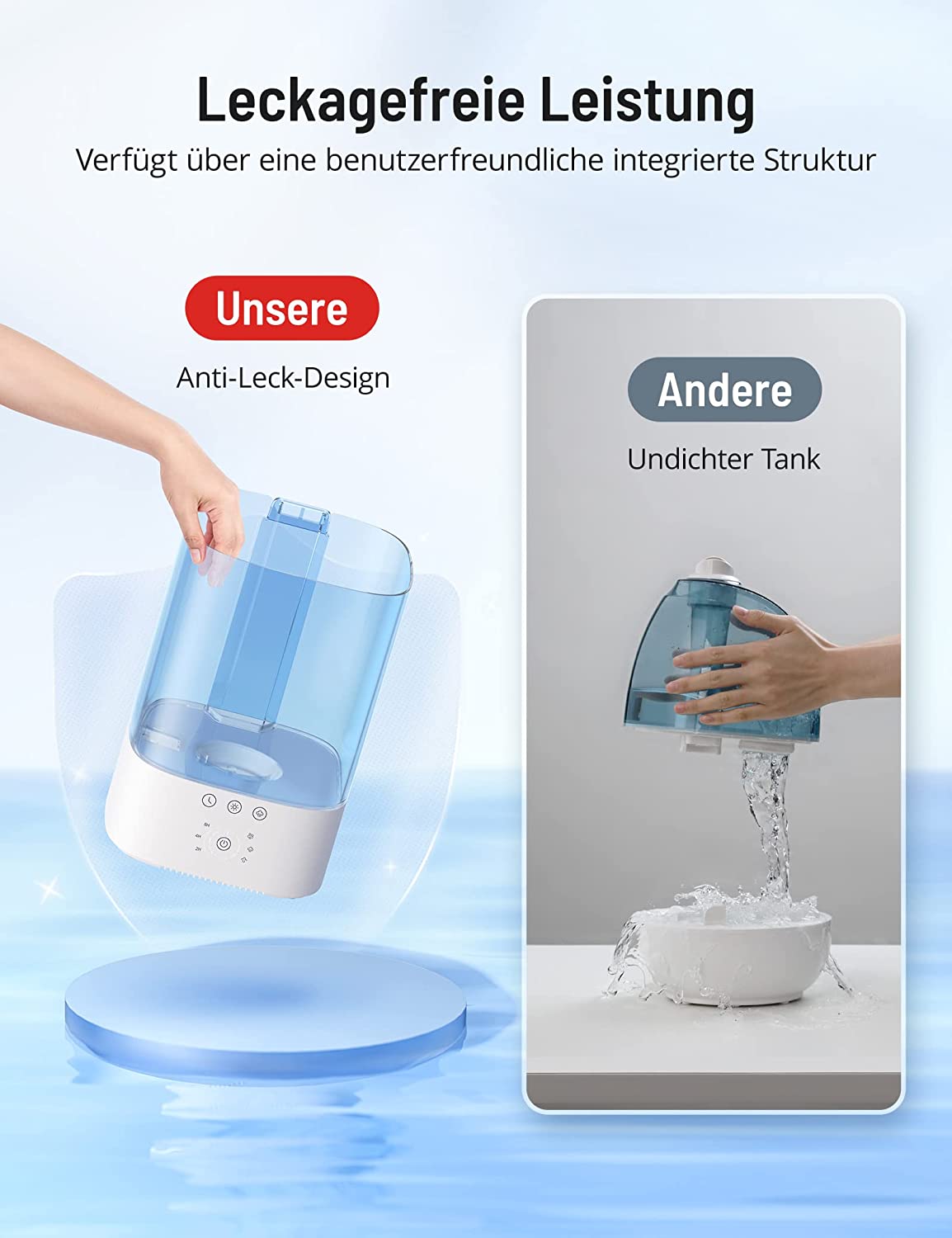 PARIS RHÔNE AH028 Luftbefeuchter Schlafzimmer 3.5L Top-Fill Humidifier Aroma Diffuser, 30H BPA-Frei Leise Raumbefeuchter 2024