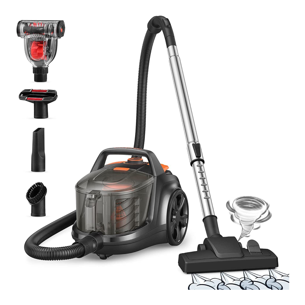 Aspiron Staubsauger Ohne Beutel, 750W Beutelloser Bodenstaubsauger, HEPA 12 Filter, 3.5L