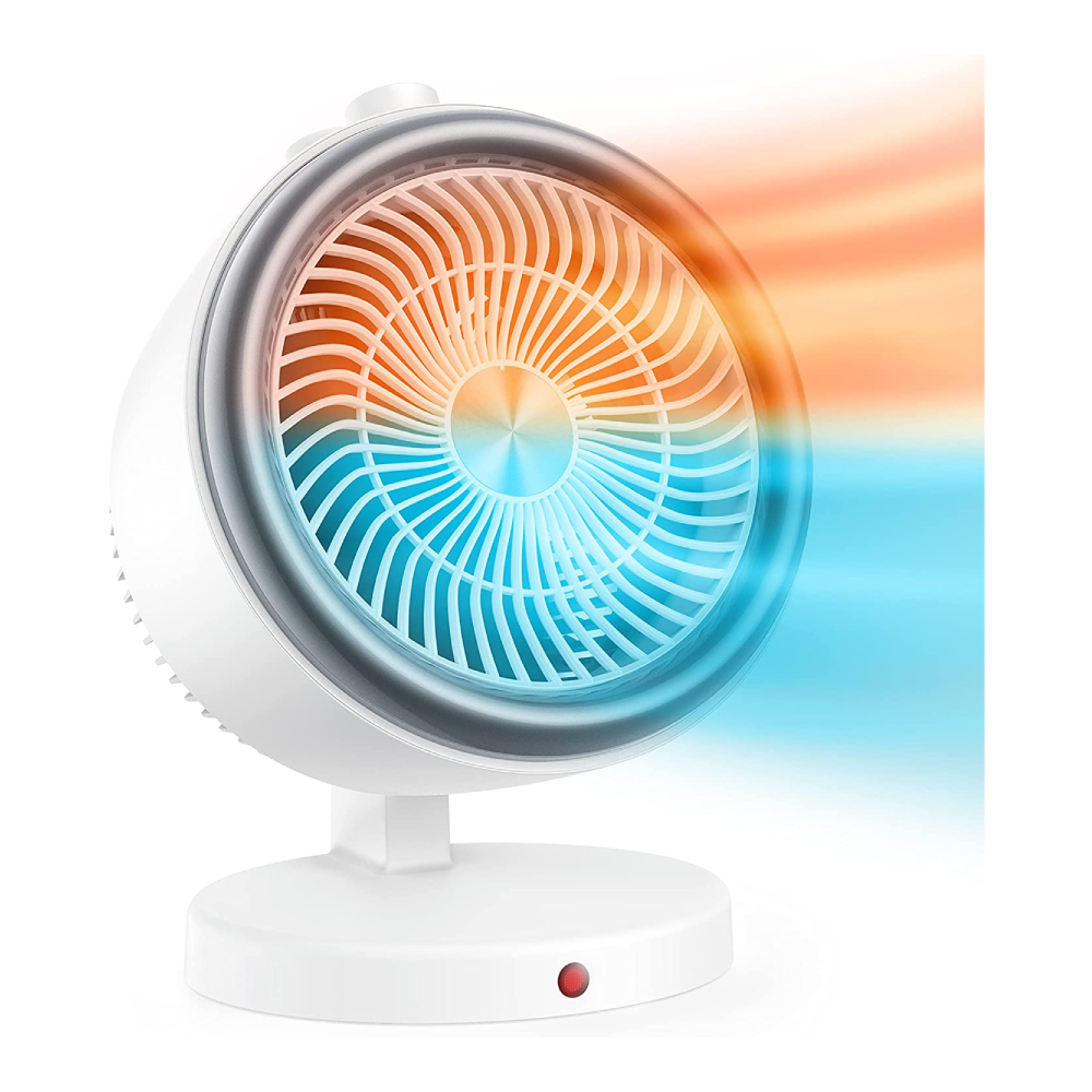 Heizlüfter, 2-in-1 Energiesparend Heizung, Elektrische 2000W Heizung mit Wärme- & Gebläsemodi