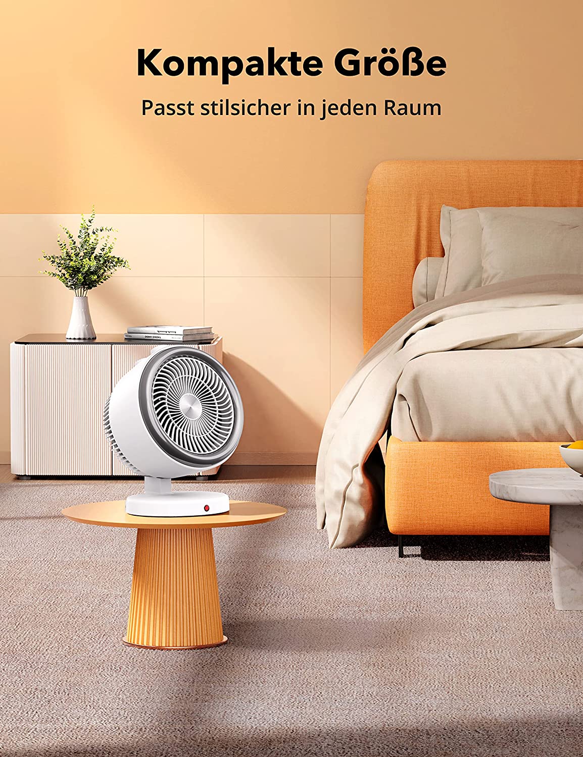 Heizlüfter, 2-in-1 Energiesparend Heizung, Elektrische 2000W Heizung mit Wärme- & Gebläsemodi