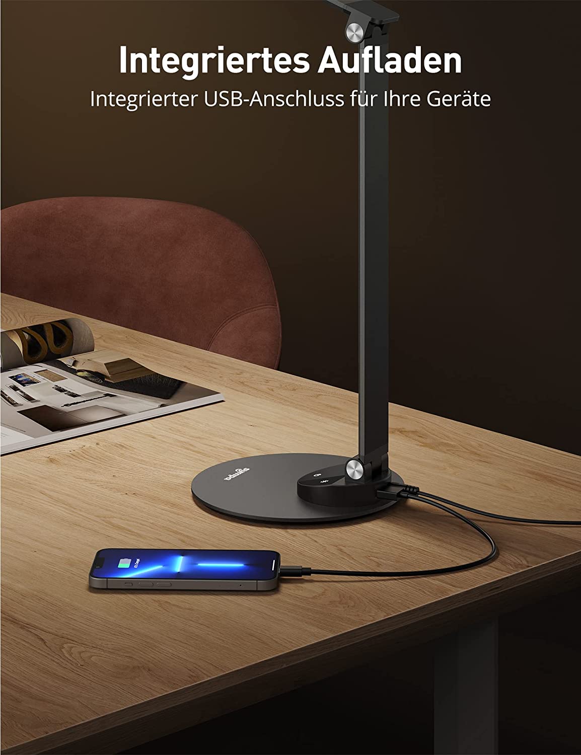 Sympa desk lamp LED metal, table lamp with 5 color temperatures, 5 brightness levels