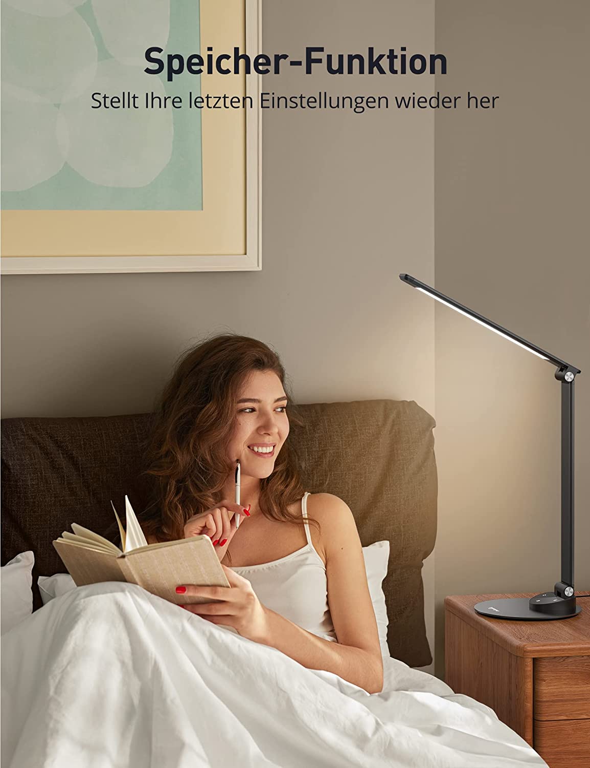Sympa desk lamp LED metal, table lamp with 5 color temperatures, 5 brightness levels