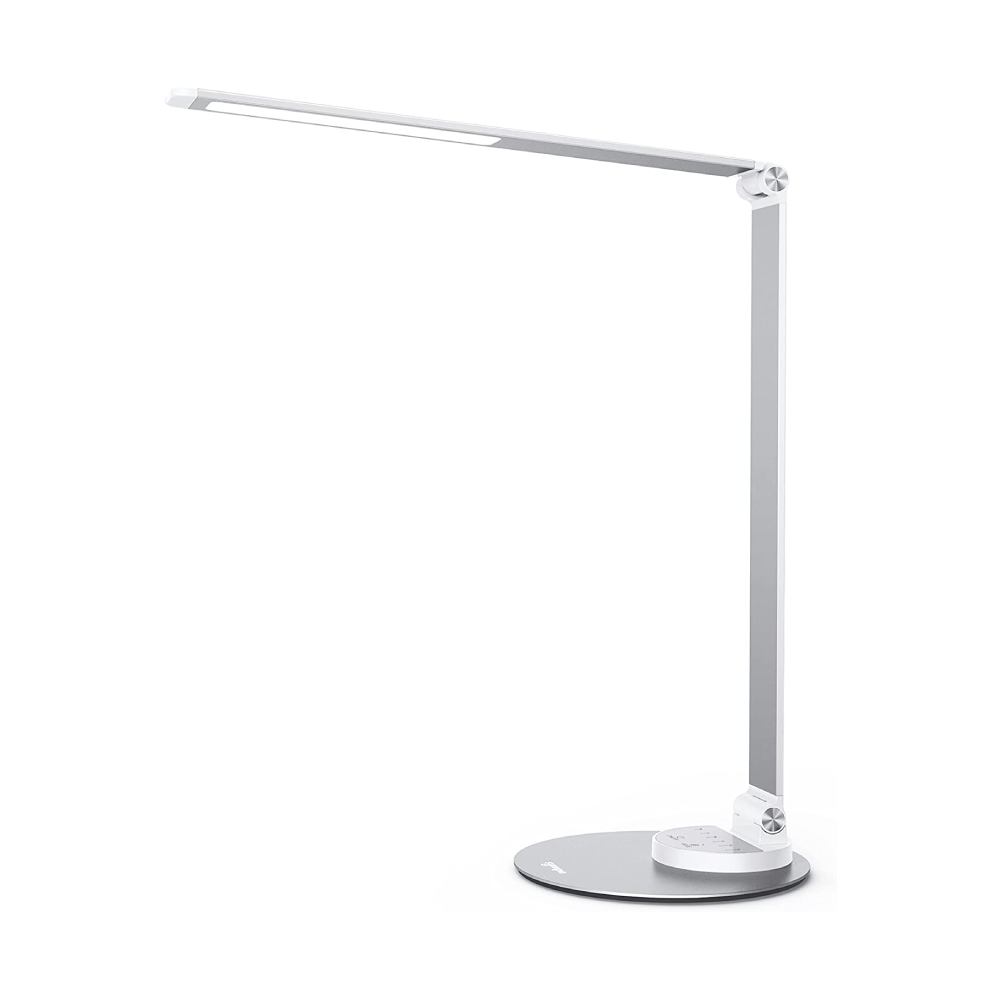 Sympa Schreibtischlampe LED Metall, Dimmbare Tischlampe, 3 Farbmodi, 6 Helligkeitsstufen