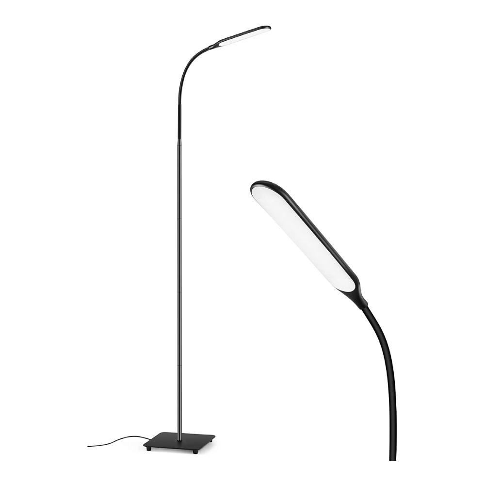 Sympa LED floor lamp dimmable with 4 levels of brightness and 4 colors, reading lamp with touch control