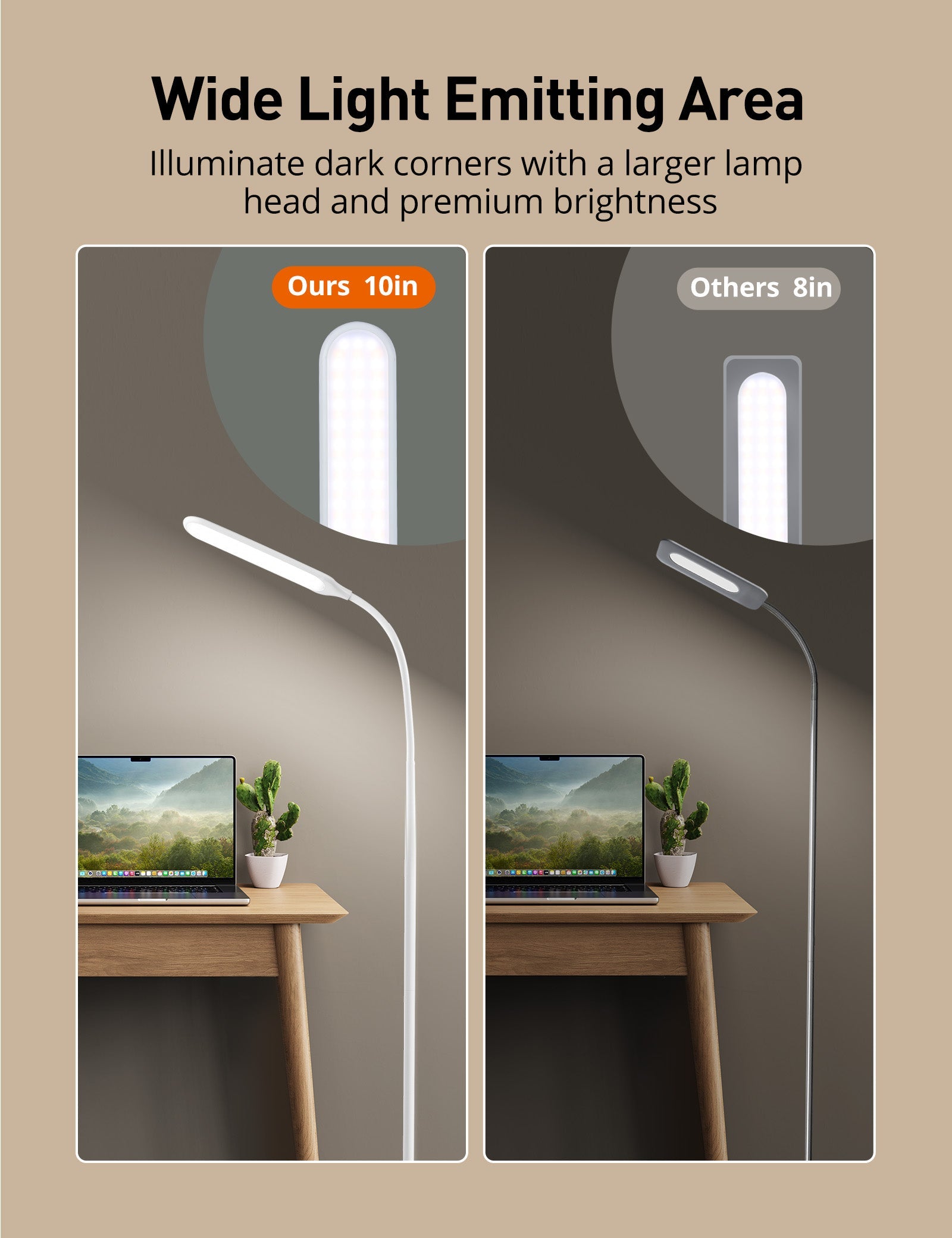 Sympa LED Stehlampe Dimmbar mit 4 Helligkeiten & 4 Farben, Leselampe mit Berührungssteuerung