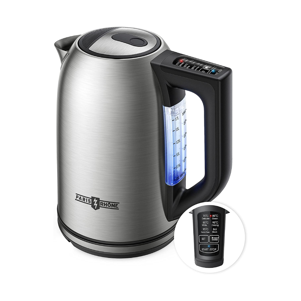 Kettle stainless steel with temperature setting, 1.7L Electric Kettle 2200W Electric Kettle